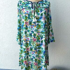 Printed Tassel Tunic Dress